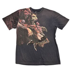 Nike Dri-Fit Lebron James Fate Loves the Fearless Lion‎ Black T-Shirt L